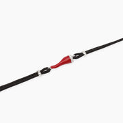 Mabina Bracciale con cornetto rosso smaltato e cordino nero 534119